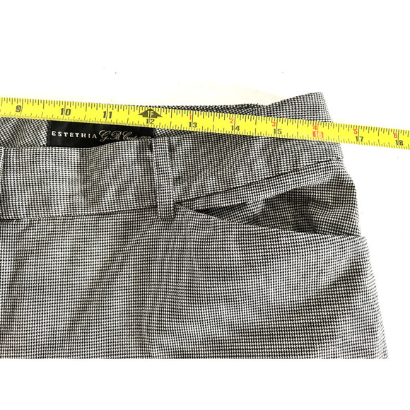 Brooks Brothers | Estethia Houndstooth Women's Gray Crop Leg Trousers Size 10 - Picture 7 of 13